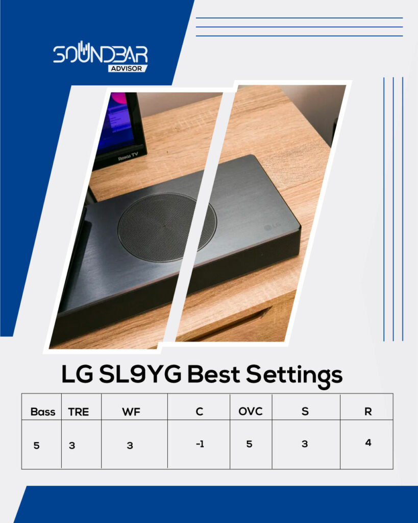 LG SL9YG Best Settings